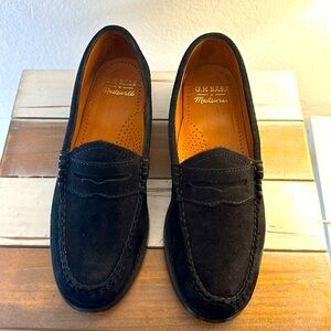 G.H. Bass x Madewell, women’s whitney weejuns reg black penny loafer size 6.5